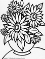 Large Flower Coloring Page at GetColorings.com | Free printable ...