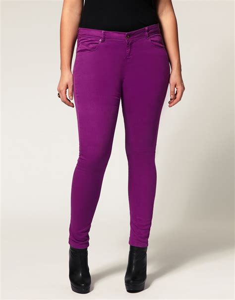 Asos Curve Asos Curve Purple Skinny Jean At Asos