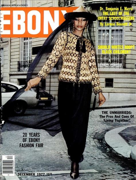 Ysl Muse Mounia Ebony Magazine December1977 Cover Haute Couture Beaux Vêtements Ysl