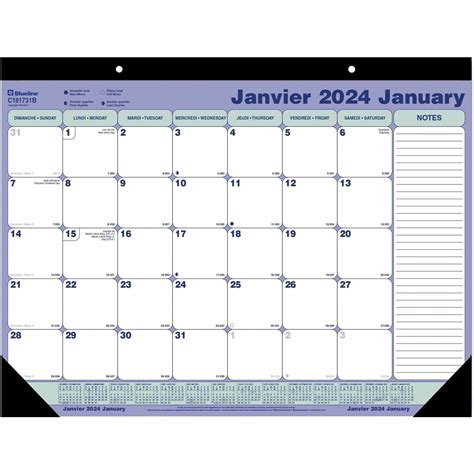 Blueline Blueline Monthly Desk Pad Calendar Monthly January 2023