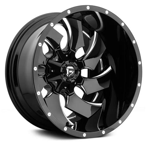 Fuel D239 Cleaver 2pc Forged Center Wheels Gloss Black With Milled