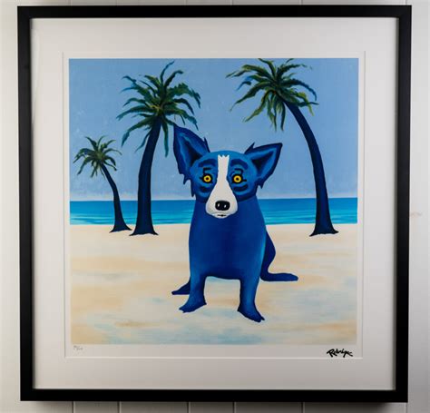 New Print Release Blue Dog Blue Sea George Rodrigue Studios