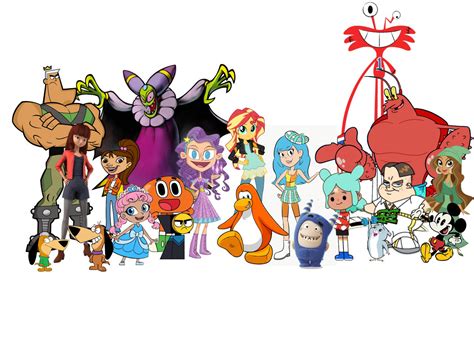 Cartoon Character Crossover Group Photo 1 By Penguinartist1999 On Deviantart