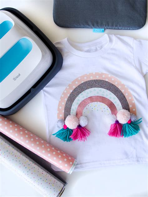 Diy Rainbow T Shirt With Cricut Patterned Iron On Love The Day