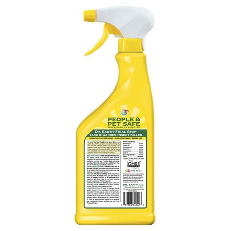 Earth final stop pest control killer spray is an organic and natural blend of essential oils to kill insects. Final Stop® Yard & Garden Insect Killer - Dr Earth