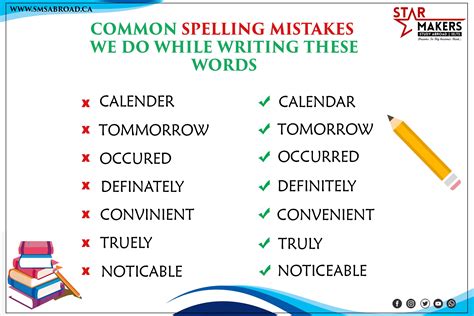 Common Spelling Mistakes In Writing In Writing Writing Spelling