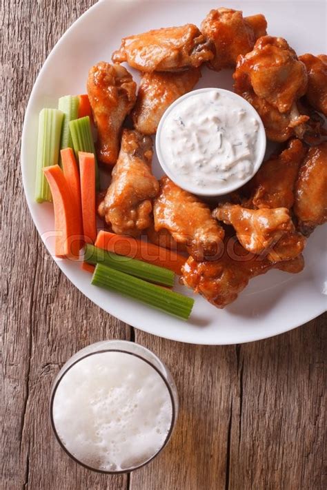 American Fast Food Buffalo Wings With Stock Photo