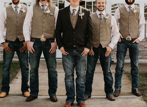 Western Wedding Mens Attire Country Groomsmen Attire Mens Wedding