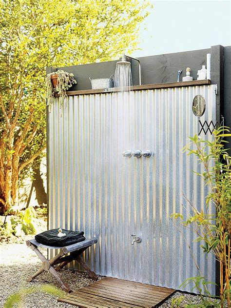 The measurements were a bit. Amazing Backyard Makeover | Outdoor shower, Outdoor ...