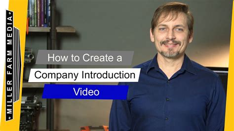 How To Create A Company Introduction Video Youtube