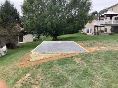 Justin M Gravel Shed Foundation In Lebanon Pa Site Preparations Llc