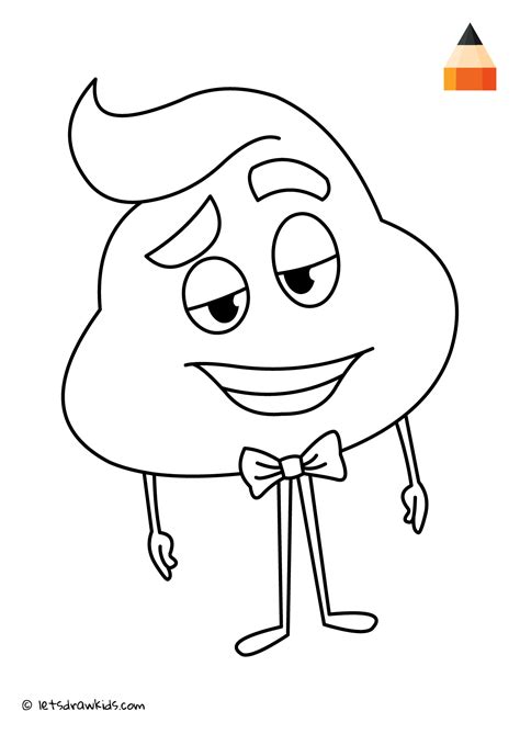 Poop Emoji Coloring Pages For Kids Coloring Pages