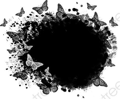 Black Butterfly Border Butterfly Clipart Black Butterfly Png