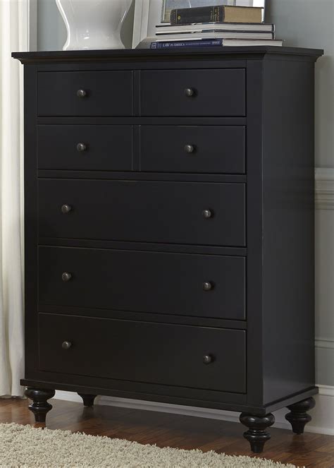 Hamilton Iii Black 5 Drawer Chest From Liberty 441 Br41 Coleman