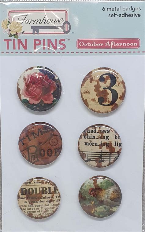 October Afternoon Farmhouse Tin Pins