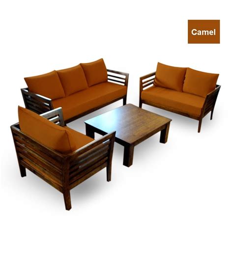 You need a place to put up your feet, put down drinks, and most importantly, to anchor the room. Buy Wooden Sofa Set (3+2+1 Seater + Coffee Table) Online ...