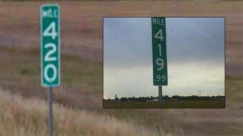 Pied Type Colorado Mile Marker 420 Changed To 41999