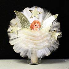 Less irritating to the hands and easier to pull apart angel i was so happy to find angel hair! Vintage Christmas Spun Glass ANGEL HAIR Paper Angel Tree ...