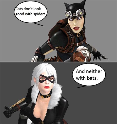 Injustice Catwoman Vs Black Cat By Xxtrettaxx On Deviantart