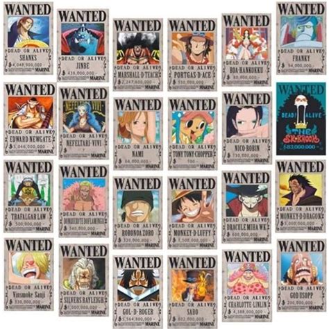 One Piece Wanted Posters Cm Cm Nouvelle Dition Affiche