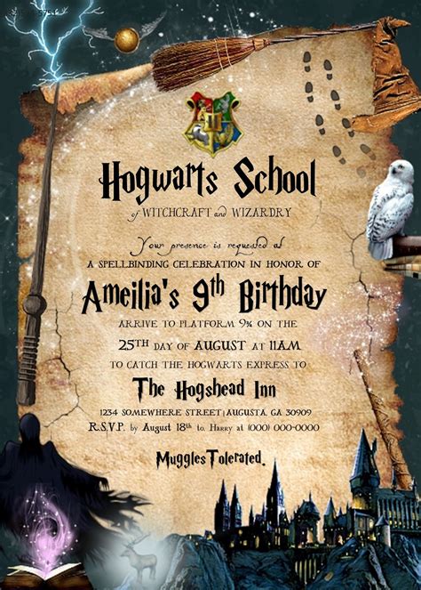 Printable Harry Potter Invitations