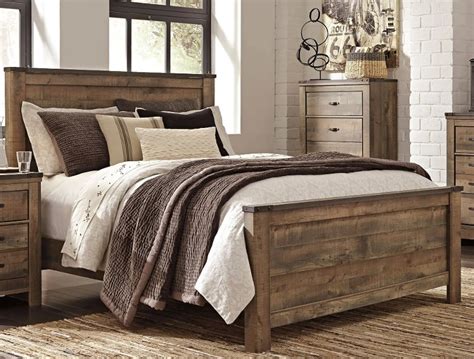 Rustic Casual Contemporary Queen Bed Trinell Rc Willey Furniture Store
