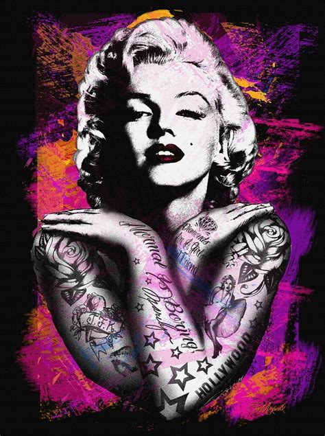 Marilyn Monroe Drawing With Tattoos