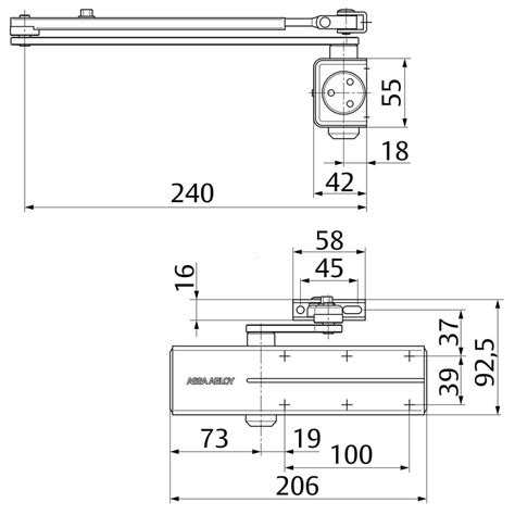 samozamykacz Assa Abloy DC140 z ramieniem brązowy RAL 8014