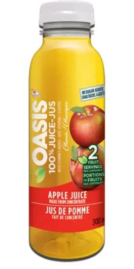 Oasis Apple Juice Delivery In Toronto 24 X 300ml Plastic