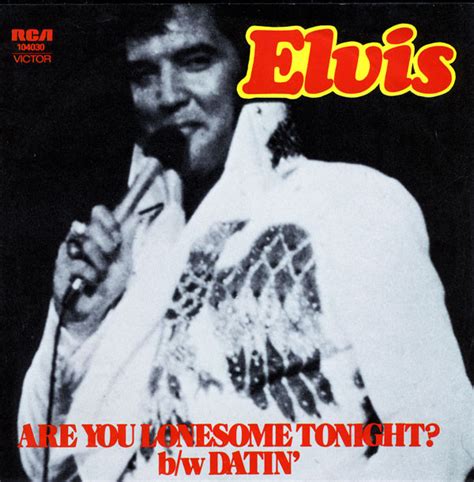 Elvis Presley Are You Lonesome Tonight 1982 Vinyl Discogs