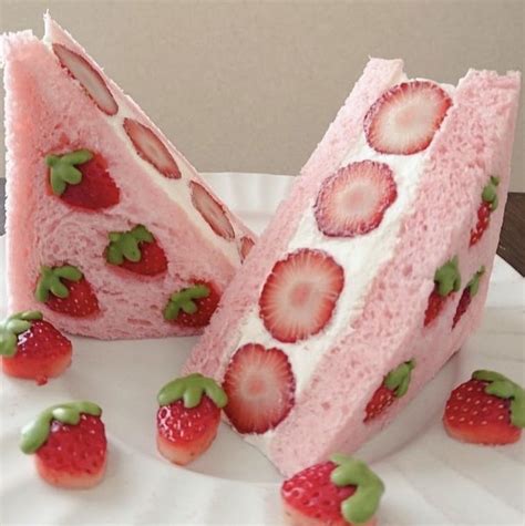 Japanese Strawberry Sandwich Kawaii Strawberrycore Ichigo Sando いちごサンド