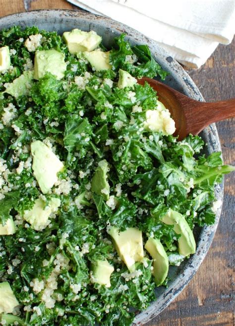 Avocado Kale Quinoa Salad A Cedar Spoon