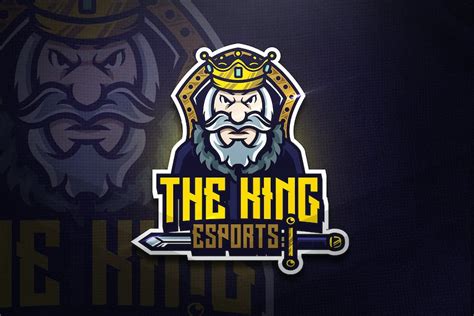 The King Mascot And Esport Logo Design Template Place