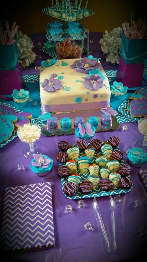 5% coupon applied at checkout save 5% with coupon. Purple and Turquoise Baby Shower | Baby shower purple ...