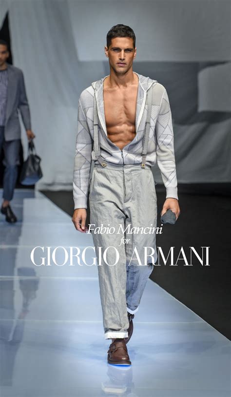 Fabio Mancini Sfilate Show Sfilata Modelli Italiani Giorgio Armani Giorgio Armani Famous Male