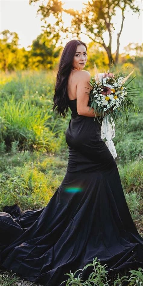 33 Beautiful Black Wedding Dresses That Will Strike Your Fancy