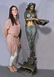Sold Price: LIFE SIZE BRONZE SCULPTURE/FOUNTAIN OF MERMAID HOLDING ...