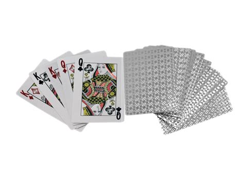 Traditionally, western playing cards are made of rectangular layers of paper or thin cardboard pasted together to form a flat, semirigid material. Sterling Silver Single Deck Of 925 Silver Covered Standard Playing Cards