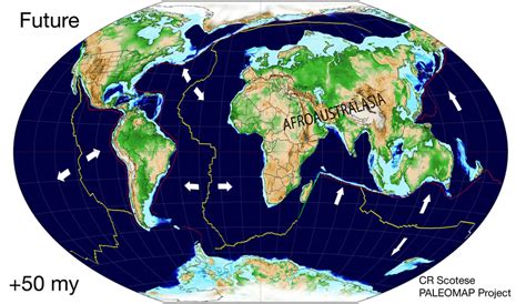 Pdf Map Of Plate Tectonics 50 Million Years In The Future