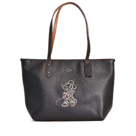 Coach City Zip Tote Minnie Black Averand