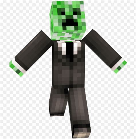Free Download Hd Png Minecraft Minecraft Creeper In A Suit Skin