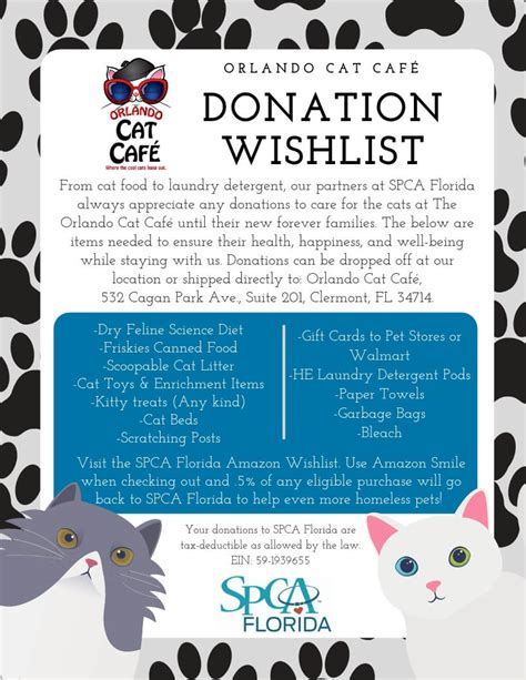 Sie waren bereits in orlando cat cafe?teilen sie ihre erfahrung! OCC Wishlist - orlandocatcafe