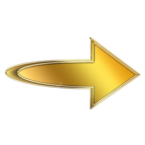 Golden Right Direction Arrow Psd Transparent Clipart Golden Arrow