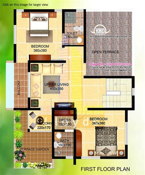 2000 Sqfeet Villa Floor Plan And Elevation