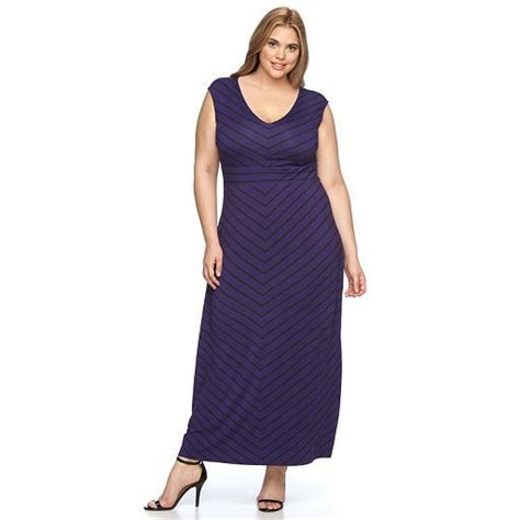 Plus Size Apt 9® Striped Maxi Dress Striped Maxi Dresses Blue Plus Size Dresses Maxi Dress