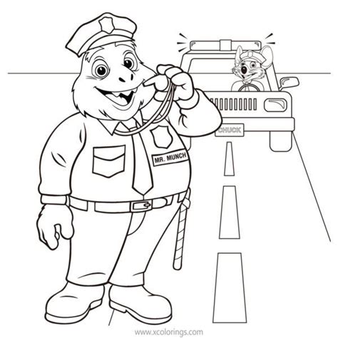 Chuck E Cheese Coloring Pages Characters Xcolorings Chuck E