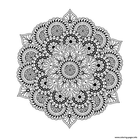 Mandala Complex Difficult To Adult Art Therapy Coloring Page Printable