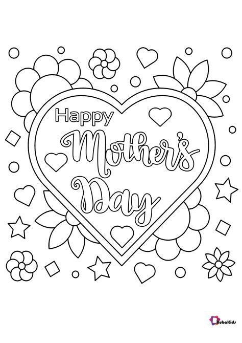 Simple phrases for beginning readers. Happy mother's day coloring pages hearts and flowers ...