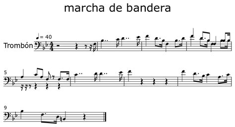 marcha de bandera sheet music for trombone
