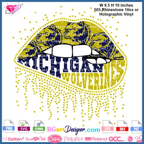 lllᐅDripping lips Michigan Wolverines - The best cut files cricut